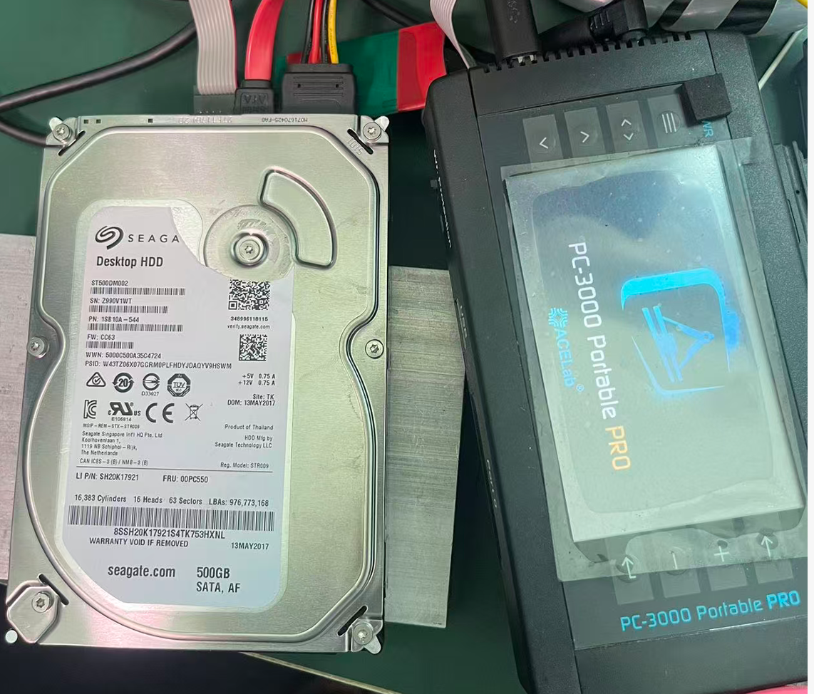 ST500DM002 FW:CC63长忙，终端报错开盘数据恢复成功
